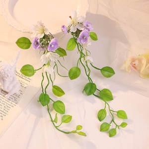 Accessoires de cheveux de mariée de Style Vintage français Clip de <span class=keywords><strong>chignon</strong></span> de pression de dos de Style forêt Clip de séance <span class=keywords><strong>photo</strong></span> Accessoires de feuille - Product Image 2