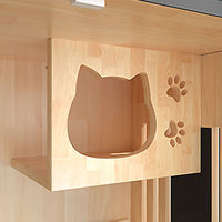 Villa pour chat de luxe à prix réduit, grande maison pour animaux en bois massif, meuble multifonctionnel pour chat, vitrine panoramique, armoire moderne pour chat