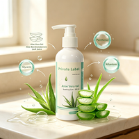Crème hydratante et apaisante après-soleil à l'aloe vera biologique pressée à froid, marque distributeur, pour le visage et le corps, 200 ml, types de soins