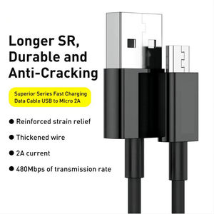 Çevre dostu mikro <span class=keywords><strong>USB</strong></span> veri kablosu V8 telefon mikro 2M <span class=keywords><strong>USB</strong></span> şarj aleti kablo - Product Image 3