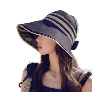 หมวกปีกกว้างสำหรับฤดูร้อน ป้องกันแสงแดด ระบายอากาศได้ดี พับเก็บได้ เหมาะสำหรับกิจกรรมกลางแจ้ง ชายหาด ท่องเที่ยว สไตล์ผู้หญิง - Product Image 5