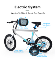 Vélo électrique pliable portable, roues de 20 pouces, 7 vitesses, moteur électronique 250W, mobilité urbaine pour adultes