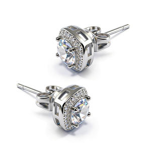 1ct D Color Fine Jewelry Moissanite Diamond <strong>Earring</strong> 925 Sterling Silver Hip Hop Women VVS Moissanite Stud <strong>Earrings</strong> - Product Image 2