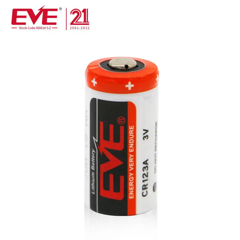 EVE CR123A Limno2 Batteries 3V 1.5Ah Non Rechargeable high quality Smoke Detector 3 volt 1500mAh primary batteries