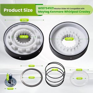 Kit de deslizador de lavadora <span class=keywords><strong>Whirlpool</strong></span> Número de pieza específico del modelo W10734521 (AP5952873) No es universal Consulte la descripción para - Product Image 5