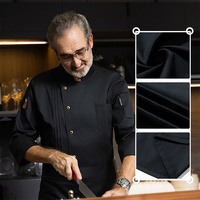 Meilleure tenue de chef pour hommes, résistante aux hautes températures, anti-salissures, certifiée CE, avec logo personnalisé, en mélange coton-spandex, pour restaurants et bars