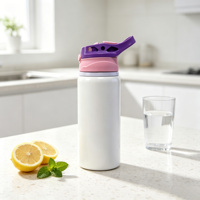 Bouteille sport en aluminium rose MR.R de 600 ml avec couvercle portable pour sublimation, idéale pour l'impression par transfert à chaud