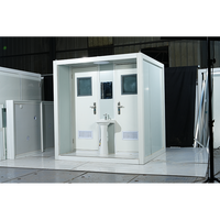 Toilettes et Douche Portables de Luxe Modernes à Panneaux Sandwich, Multifonctionnelles, Taille et Couleur Personnalisables, Installation Rapide, Garantie 3 Ans