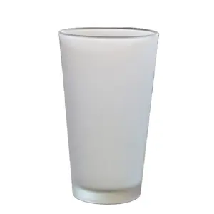 Gobelet en verre de peinture, 10 pièces, 16oz, tasse de bière, sublimation, dépoli, vente en gros