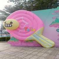 Ballon gonflable publicitaire en vente chaude, modèle de balle de ping-pong, haltère