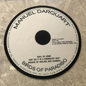 Tappeto da gioco morbido rotondo bianco con motivo a CD, antiscivolo, tappetino da bagno - Product Image 2