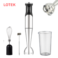 Mixeur Plongeant 1000W 2 Vitesses Commande par Bouton Poussoir 2 Lames Multifonctionnel