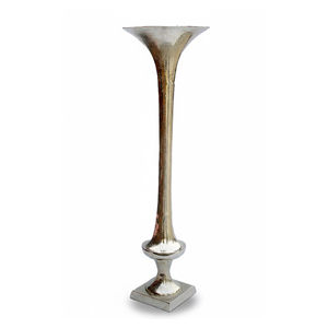 Jarrón Alto Moderno de Aluminio en Forma de Trompeta, Jarrón Decorativo de Metal para Decoración de Interiores de Casas de Lujo - Product Image 1