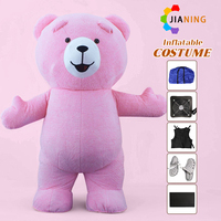 Costume gonflable de dessin animé de Costume d'ours en peluche coloré de taille adulte de vente chaude pour la mascotte de Cosplay