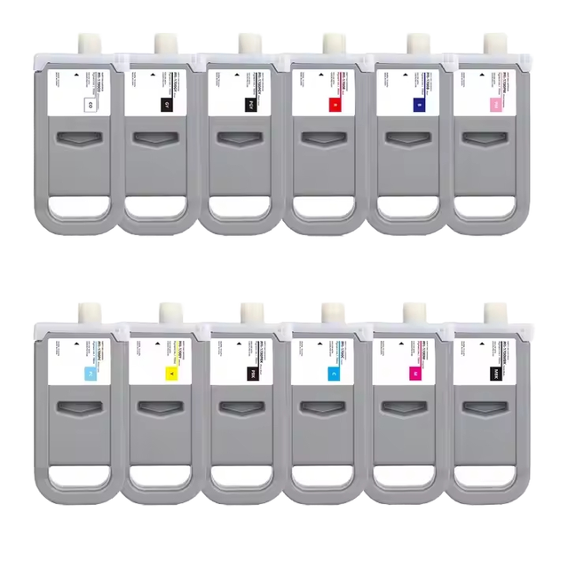 HONGSAM Full 12 Colors 700ml Dye Ink tank for Canon PRO2000/4000/6000 with Chip Digital Printing