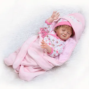 NPK Promosyon gerçekçi gerçek dokunmatik babydolls tam vinil kız sevimli uyku bebek çocuk Doğum Günü noel hediyesi