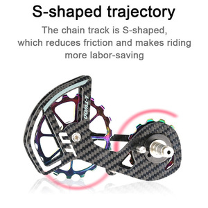 Poulie de dérailleur en fibre de carbone et céramique LTWOO 105/UT à roulement large LS pour groupes Shimano 6800, R7000, R8000, ULTEGRA, Dura-Ace - Product Image 3