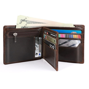 Men's Tri Fold Genuine Leather <b>Wallet</b> With <b>Rfid</b> <b>Blocking</b> Multiple Card Slots For Everyday Use - Product Image 1