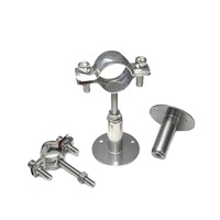 Support de tuyau réglable en acier inoxydable, pince de fixation