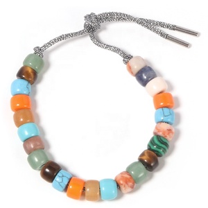 ZMZY — Bracelet perle à rouleau neutre, Kit de bijoux à gros trous, perles arc-en-ciel - Product Image 6