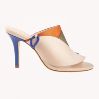 Sandales à enfiler et bout rond, pour femmes, chaussures à talons hauts en caoutchouc, design personnalisé, joli bienvenue, été