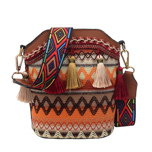 <strong>Boho</strong> and Aztec Tassel Design Small Crossbody Bag for Girls Women Students - Product Image 1