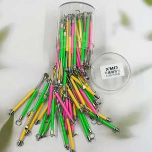 Curettes d'oreilles en acier inoxydable pas chères provenant des magasins à prix d'usine, curettes d'oreilles colorées, curettes d'oreilles unisexes, nettoyeurs d'oreilles. - Product Image 1