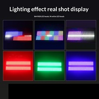 Barra de Luces Estroboscópicas RGB de 12 Segmentos con Efecto de Movimiento, Iluminación Rítmica de Alta Velocidad para Espectáculos de DJ y Actuaciones en Vivo