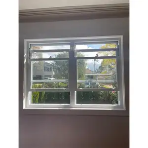 Desain terbaru kaca jendela geser vertikal aluminium Harga jendela gantung tunggal terbaik pembuka jendela gantung ganda Filipina