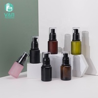 YAN Packaging – Flacon pompe/spray en verre dépoli noir mat vert de 30 ml, à épaule inclinée, vide, pour sérum et lotion, vente en gros
