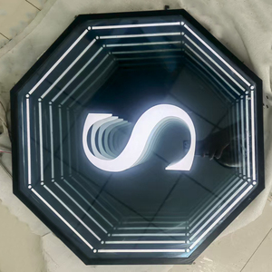 Hình đặc biệt LED thắp sáng 3D Abyss gương lớp vô cực Gương LED dấu hiệu Sáng Tạo gương biển báo hiển thị ngoài trời - Product Image 1