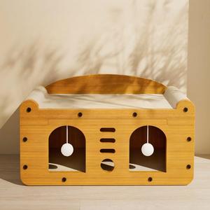 Griffoir pour chat en carton anti-chute de fibres, Maison pour chat, Lit pour chat, Griffoir-caverne pour chat en carton ondulé, Jouet d'intérieur pour chat, Meuble pour animaux de compagnie - Product Image 4