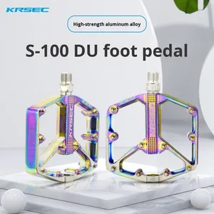 Pédales <span class=keywords><strong>VTT</strong></span> Universelles en Stock, Double DU, Légères en Alliage d'Aluminium, Axe Chromoly, Durables, Étanche, Antidérapantes, pour Vélos d'Enfants - Product Image 3