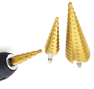 Royal Sino <strong>Cheap</strong> Price 4-12/20/32Mm Titanium-Coated 3Pcs Step <strong>Drill</strong> Bit <strong>Set</strong> for Metal - Product Image 4