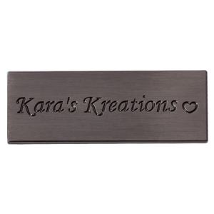 Equipaje con forma rectangular Placa de identificación de <span class=keywords><strong>metal</strong></span> Logotipos de marca Etiqueta de <span class=keywords><strong>metal</strong></span> de níquel antiguo cepillado personalizado para bolsos - Product Image 1