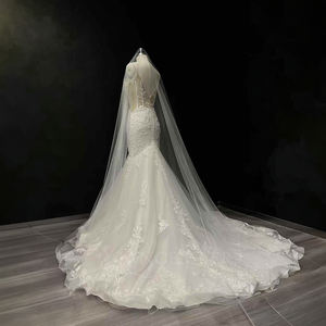 Robes de mariée sirène ajustées NT38 Exclusive Bonding Sweetheart avec appliques florales en dentelle et cristaux, traîne chapelle - Product Image 2