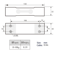 Sensor de fuerza de celda de carga tipo haz paralelo impermeable IP67 de aleación de aluminio para básculas de almacén