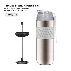 กระติกน้ำสแตนเลสสตีลเก็บความร้อนร้อนร้อนและเย็นแบบสุญญากาศขวดน้ำดื่มพร้อมเฟรนช์เพรส - Product Image 4