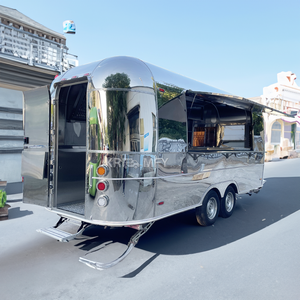 Remolque de Comida Tipo Camión de Acero Inoxidable Similar a un Caravana con Gabinetes de Cocina, Carrito para Venta de Hot Dogs con Unidad de Aire Acondicionado - Product Image 3
