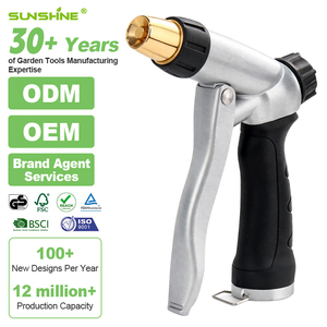 Pistolet pulvérisateur haute pression en métal SUNSHINE OEM avec verrouillage du gâchette pour distributeurs, fournisseur en gros d'outils de jardin, ODM - Product Image 1