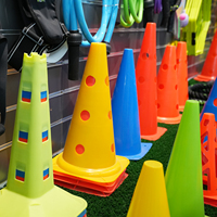 Kerucut Sepak Bola Grosir, Kerucut Agility Sepak Bola dengan Tas Jinjing dan Penyangga untuk Latihan Sepak Bola, Kerucut Agility Olahraga Anak, Fleksibel