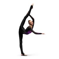 Combinaison de gymnastique acrobatique pour filles à manches longues vêtements de performance pour spectacles de danse Spandex rythmique pour enfants