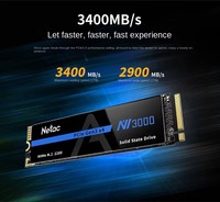 SSD Netac NV3000 Original 250GB 500GB Solid State Drive 1TB 2TB Hard Drive M.2 2280 NVMe PCIe Gen3x4 Hard Disk untuk PC Laptop