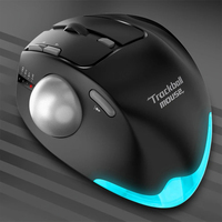 Ratón Trackball Recargable ZELOTES F33, Ratón Inalámbrico de Modo Dual BT y 2.4G para PC, Mac, Computadora Portátil, Tableta, Ratón para Juegos