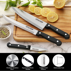Vendita calda piccolo cuoco 6 pezzi coltello da cucina comodo PP manico con 3 cr13mov in acciaio inox per la cottura taglio per affettare - Product Image 2