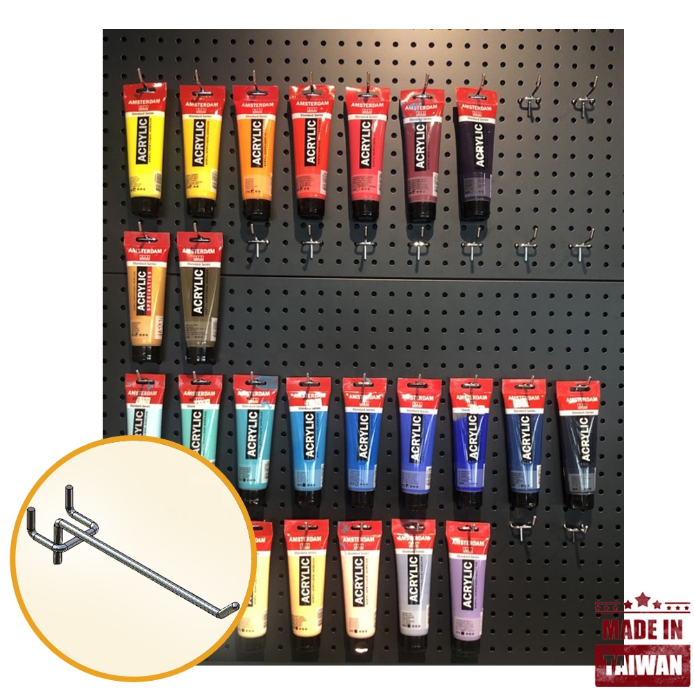 Оптовая продажа, однопроводный крючок, розничная продажа, металлические крючки для пегборда, низкие