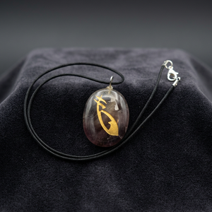 Vente en ligne de pendentifs de puissance ovale en agate (verre et bois)-Pendentifs classiques à vendre - Product Image 2