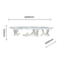 JingYue Table transparente personnalisée de luxe en résine Mobilier artisanal pour espaces commerciaux Hôtels Salons