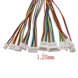 Arnés de cable macho y hembra de 28 AWG UL1571, Conector de paso de 1,25mm, JST personalizado, 1, 2, 1, 2, 2, 2, 1, 2