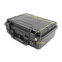 Boîte de rangement pour outils en matériau PP noir, anti-poussière, avec mousse antichoc, robuste, étanche IP67, en plastique dur